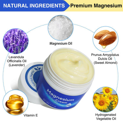 ReliCo Magnesium Creme für die Füße – Schnell einziehendes reines Magnesiumöl mit Vitamin E, Magnesiumlotion, sicher für Kinder, 1 Stück