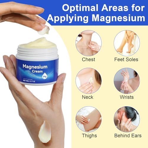 ReliCo Magnesium Creme für die Füße – Schnell einziehendes reines Magnesiumöl mit Vitamin E, Magnesiumlotion, sicher für Kinder, 1 Stück
