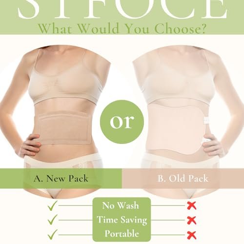 STFOCE 10er-Pack Rizinusöl-Pack-Wrap, Großer selbstklebender Rizinusölwickel, 11,8 x 6,3 Zoll, auslaufsicher, waschfrei, tragbar (Öl nicht enthalten)