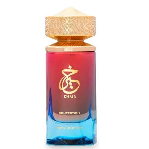 Paris Corner | Khair Confection EDP 3,4 Fl Oz | Süßer Candy-Duft für Männer & Frauen | Mit saftiger Birne, Schlagsahne, Jasmin & Vanille
