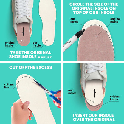 Comfwalk Schuhfüller Einlegesohlen - Tägliche Latexschaum-Einlegesohlen für zu große Schuhe, 3 Paar (EU 45, US Herren 12)