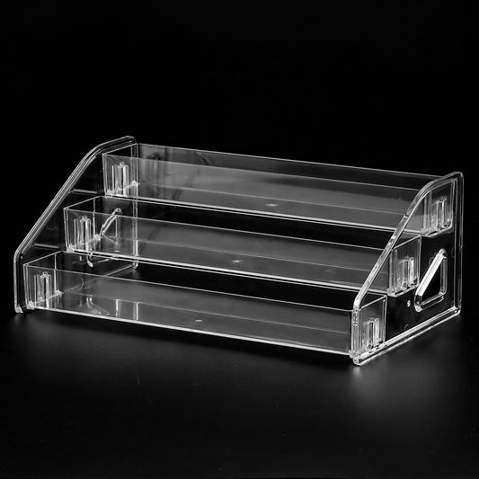 SUTOKAKA Acryl-Nagellack-Organizer, 3-stufig, Transparenter Kosmetik-Aufbewahrungsständer für Make-up, ätherische Öle, Brillen