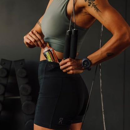Honey Stinger Organic Salted Caramel Energy Gel, koffeinhaltig & glutenfrei, für Sport, Laufen und Leistung, Sporternährung für Zuhause & Fitnessstudio, vor und während dem Training, 12er Pack, 13,2 Unzen