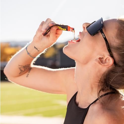 Honey Stinger Organic Salted Caramel Energy Gel, koffeinhaltig & glutenfrei, für Sport, Laufen und Leistung, Sporternährung für Zuhause & Fitnessstudio, vor und während dem Training, 12er Pack, 13,2 Unzen