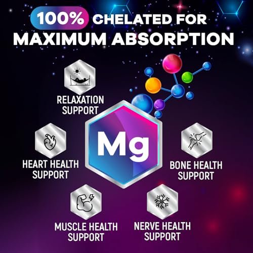 Magnesium Glycinat 1000mg pro Portion – Rein & cheliert für maximale Absorption – Unterstützt Schlaf, Muskeln, Nerven & Herzgesundheit – Magnesium Ergänzung für den ganzen Körper, in den USA abgefüllt – 120 Kapseln
