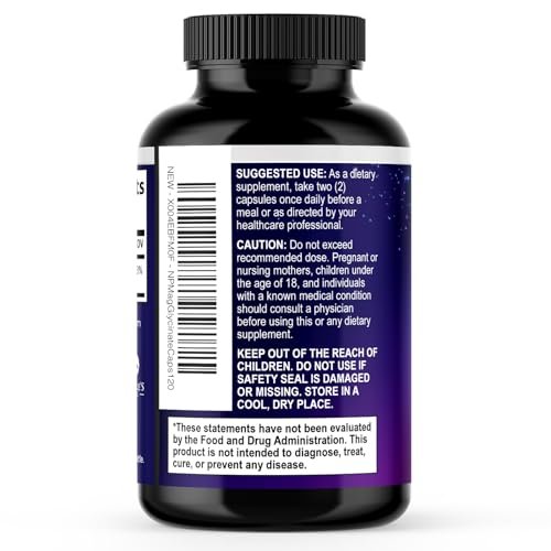 Magnesium Glycinat 1000mg pro Portion – Rein & cheliert für maximale Absorption – Unterstützt Schlaf, Muskeln, Nerven & Herzgesundheit – Magnesium Ergänzung für den ganzen Körper, in den USA abgefüllt – 120 Kapseln