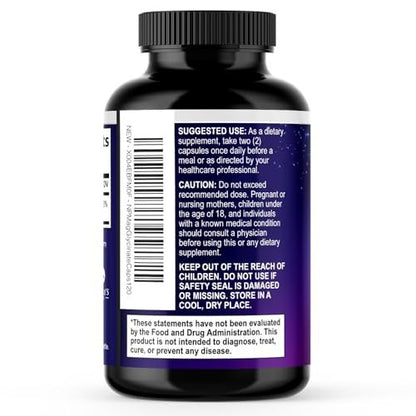 Magnesium Glycinat 1000mg pro Portion – Rein & cheliert für maximale Absorption – Unterstützt Schlaf, Muskeln, Nerven & Herzgesundheit – Magnesium Ergänzung für den ganzen Körper, in den USA abgefüllt – 120 Kapseln