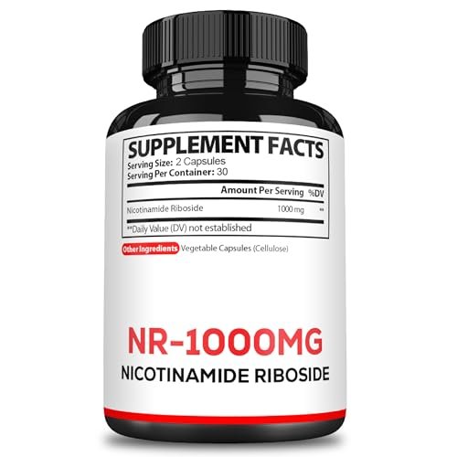 Satoomi NAD Nicotinamid Ribosid – NR 1000 mg Nahrungsergänzungsmittel, 60 Kapseln für 30 Tage