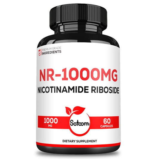 Satoomi NAD Nicotinamid Ribosid – NR 1000 mg Nahrungsergänzungsmittel, 60 Kapseln für 30 Tage
