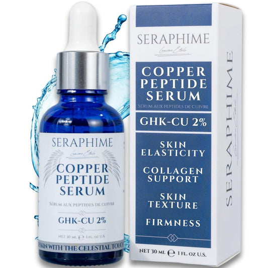 Copper Peptides Serum für das Gesicht – 2% Kupferpeptide mit 4% EGF, Niacinamid, Ceramide, Squalan & Hyaluronsäure, Multi-Peptid-Komplex, 30 ml