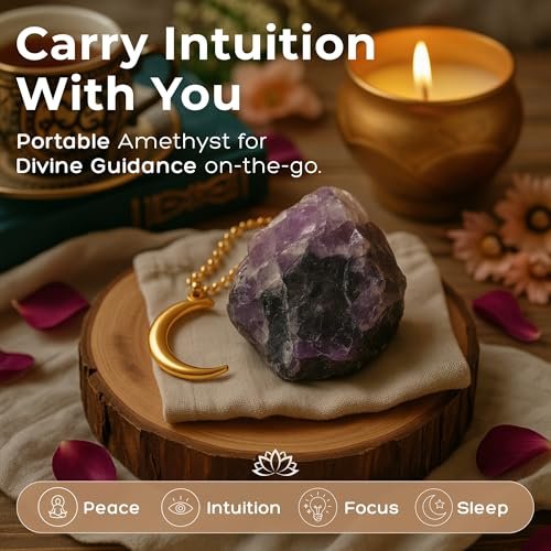 Anima Premium Amethyst Kristall Set für Frieden, Tiefschlaf & Intuition – Authentische Tiefviolette Amethyst-Geode, Turm und Rohkristall aus Brasilien in Holzgeschenkbox – Verantwortungsvoll bezogen