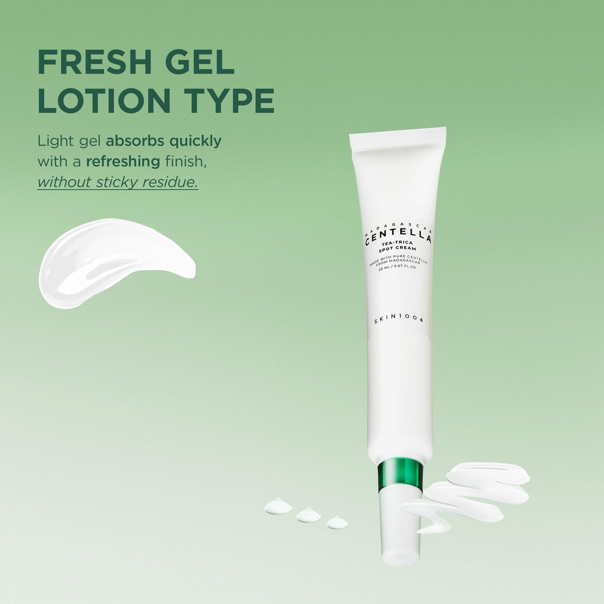 SKIN1004 Tea-Trica Spot Cream – Gezielte Pflege mit Centella Asiatica & Teebaumöl, Gesichtscreme zur Beruhigung von Problemzonen, Cica-Creme für einen klaren Teint, Koreanische Hautpflege, 20 ml
