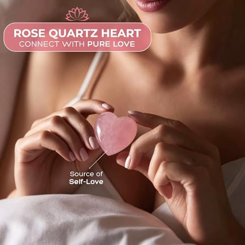 Anima Premium Rosenquarz Kristall Set für Liebe, Heilung & Harmonie – Authentischer Madagaskar Rosenquarz Herzstein, Turm & Rohkristall in eleganter Holzgeschenkbox – verantwortungsvoll beschafft