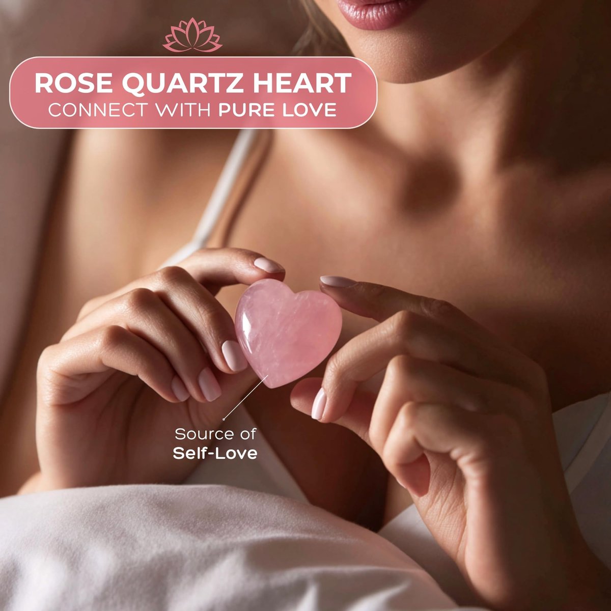 Anima Premium Rosenquarz Kristall Set für Liebe, Heilung & Harmonie – Authentischer Madagaskar Rosenquarz Herzstein, Turm & Rohkristall in eleganter Holzgeschenkbox – verantwortungsvoll beschafft