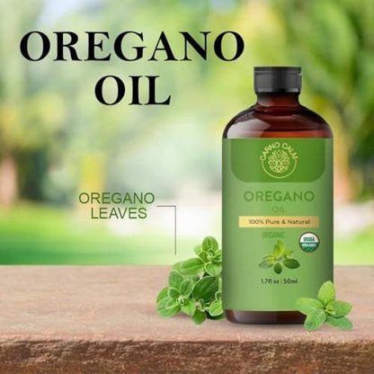 Carno Calm Bio Oregano Öl 50 ml – USDA Bio Oreganoöl mit 60 % Carvacrol & Thymochinon | Pflanzliche Immununterstützung für die Erhaltung der Gesundheit – 1,7 fl oz