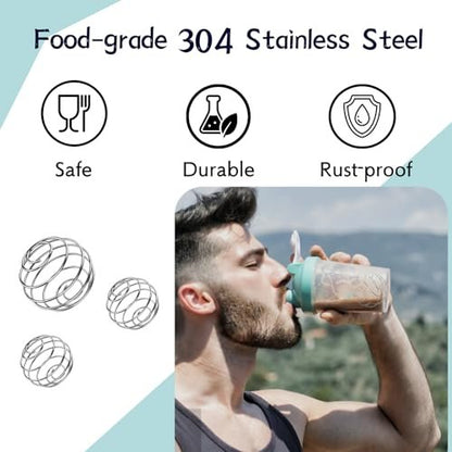 KASBEE Shaker Balls, 304 Edelstahl Mixer Balls für Shaker Cups, 1,2 Zoll und 1,9 Zoll, 3er-Pack
