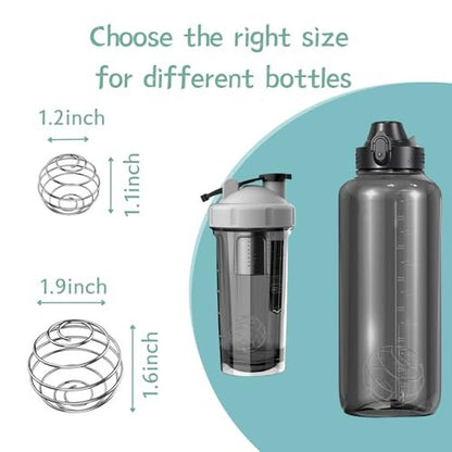 KASBEE Shaker Balls, 304 Edelstahl Mixer Balls für Shaker Cups, 1,2 Zoll und 1,9 Zoll, 3er-Pack