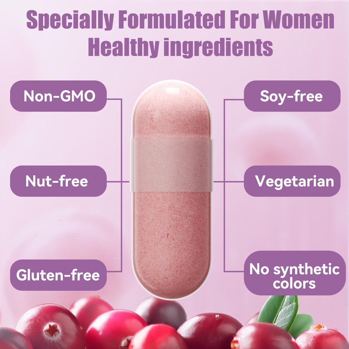AnFamer Vaginale Probiotika für Frauen – pH-Gleichgewicht, gesunder Geruch & Flora, Harnwegsgesundheit mit Präbiotika & Lactobacillus-Mischung, 30 Milliarden KBE, 60 Kapseln