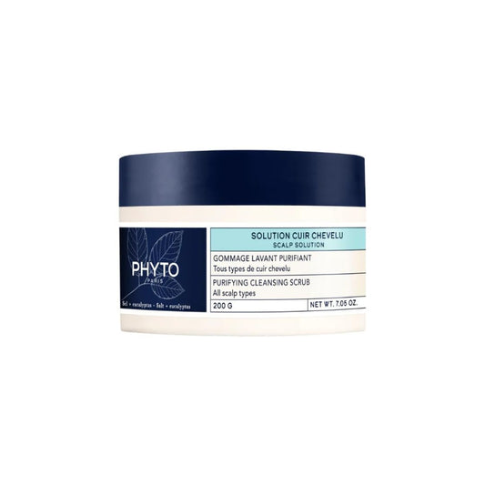 PHYTO Scalp Solutions Purifying Scrub – Peeling mit Meersalz & Eukalyptus für die Kopfhaut – Tiefenreinigung, Silikon- & Sulfatfrei – Für fettige Kopfhaut – 7,05 oz