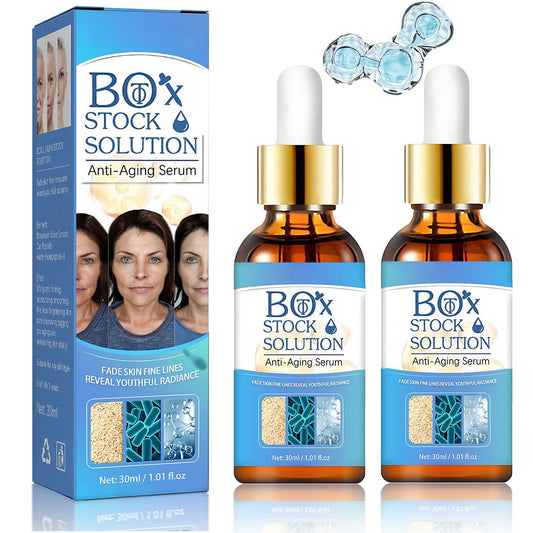 2Box Stock Solution Gesichtsserum – Anti-Aging-Gesichtsserum für Frauen mit Feuchtigkeitspflege, feinen Linien und Kollagenunterstützung (2er-Pack)