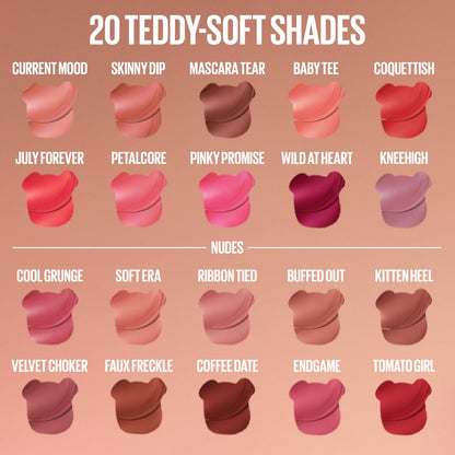 MAYBELLINE Super Stay Teddy Lip Tint – Langanhaltender Matt-Lippenstift für bis zu 12 Stunden – Farbe: Skinnydip – 0,17 Fl Oz