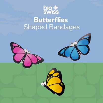 BioSwiss Butterfly Pflaster, selbstklebende Wundversorgung, 50 Stück in Metalldose, latexfrei, steril