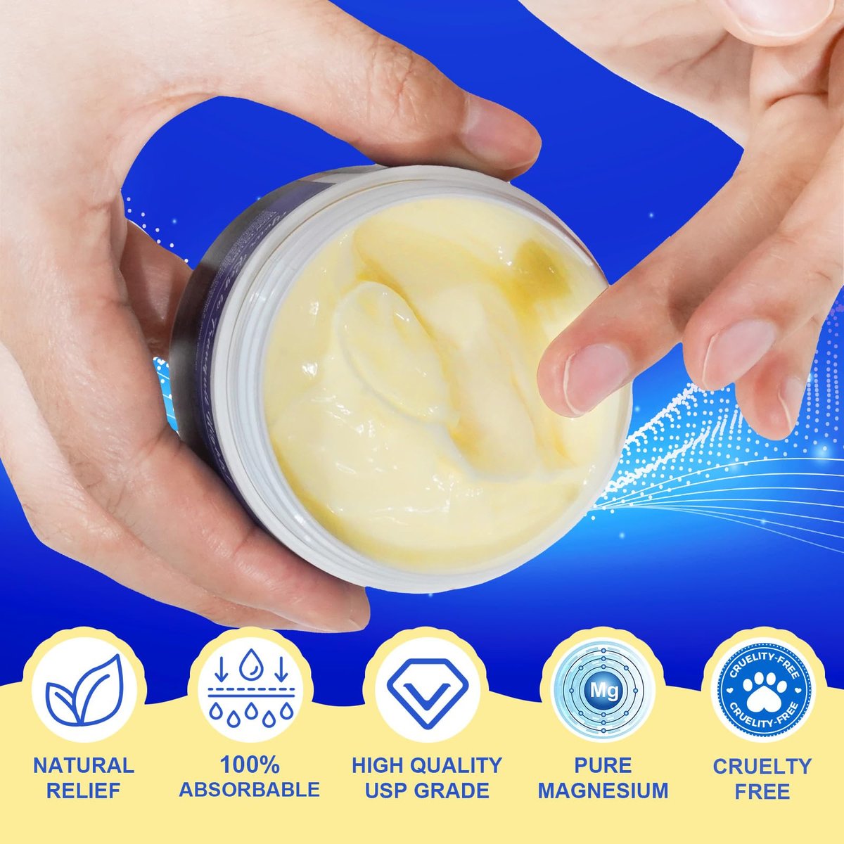 ReliCo Magnesium Creme - 2er-Pack Reines Magnesiumöl mit Vitamin E, Magnesium Lotion für Männer und Frauen