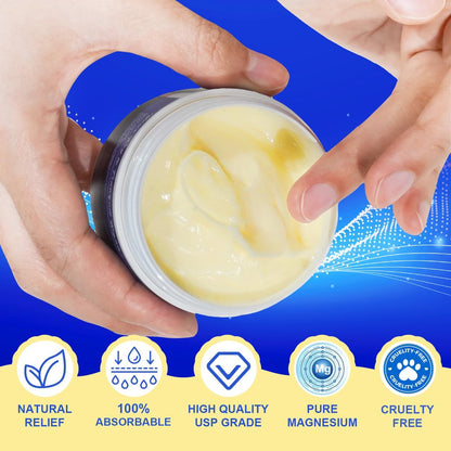 ReliCo Magnesium Creme - 2er-Pack Reines Magnesiumöl mit Vitamin E, Magnesium Lotion für Männer und Frauen