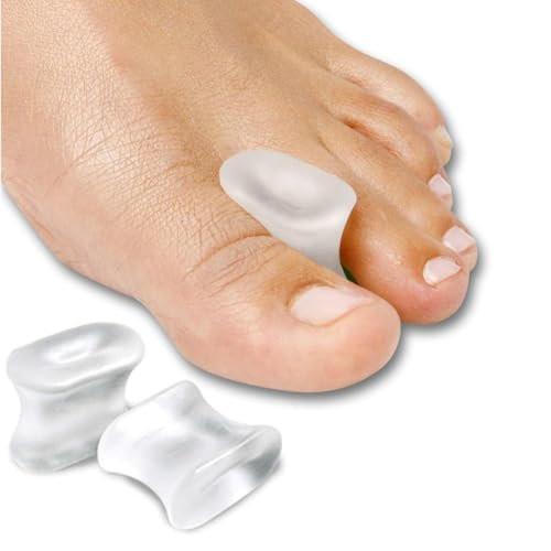 NatraCure Gel Zehenspreizer – Hilft bei Ballenzehen, Hühneraugen, Blasen, Reibung und überlappenden Zehen – Zehenkorrektur für Damen und Herren – 2er-Pack