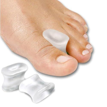 NatraCure Gel Zehenspreizer – Hilft bei Ballenzehen, Hühneraugen, Blasen, Reibung und überlappenden Zehen – Zehenkorrektur für Damen und Herren – 2er-Pack