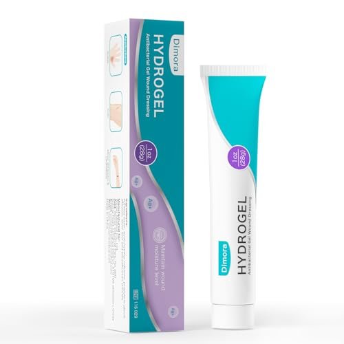 Dimora Antibakterielles Gel-Wundverband 1oz – Silber-Hydrogel Erste-Hilfe-Salbe zur Wundheilung, antibakterielle Pflege für kleine Schnitte, Schürfwunden, Platzwunden & Verbrennungen, sichere nicht-amorphe Formel