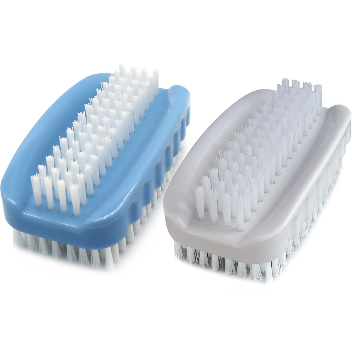 Nagelbürste zur Reinigung der Fingernägel, doppelseitige Handnagelbürste mit weichen und harten Nylonborsten, Nagelschrubber für Männer, Frauen und Kinder, 2 Stück