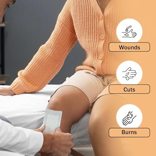 TenderGentle Bordered Gauze Island Dressing 6x6 Zoll – 25 Stück, groß, zur Wundversorgung, für Krankenhäuser, medizinische Einrichtungen, Erste-Hilfe-Sets und mehr