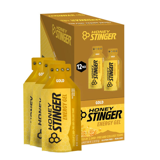 Honey Stinger Gold Energy Gel – Glutenfrei & Koffeinfrei – 12er-Pack, 13,2 Unzen – Ideale Sporternährung für Ausdauer, Laufen und Fitness
