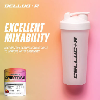 Cellucor Kreatinpulver, Fruchtpunsch-Geschmack – Steigert Kraft, Muskelmasse & Ausdauer, mikronisiertes Kreatin für schnelle Aufnahme, 5 g Kreatin pro Portion, 50 Portionen