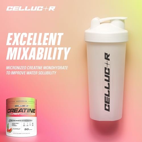 Cellucor Creatin-Pulver, Wassermelonengeschmack – Steigert Kraft, Muskelmasse & Ausdauer, mikronisiertes Creatin für schnelle Aufnahme, 5 g Creatin pro Portion, 50 Portionen
