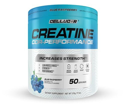 Cellucor Creatin Pulver, Blaue Himbeere – Steigert Kraft, Muskelmasse & Ausdauer, mikronisiertes Kreatin für schnelle Absorption, 5 g Kreatin pro Portion, 50 Portionen