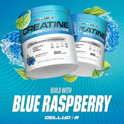 Cellucor Creatin Pulver, Blaue Himbeere – Steigert Kraft, Muskelmasse & Ausdauer, mikronisiertes Kreatin für schnelle Absorption, 5 g Kreatin pro Portion, 50 Portionen