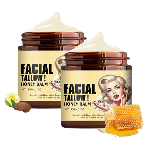 2er-Pack Gekerbte Rindertalg- und Honigbalsam – Tagescreme aus Weidehaltung, Grass-Fed & Grass-Finished, 2x1 Stück