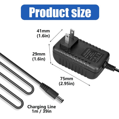 AC/DC 16,8V Massage Gun Ladegerät kompatibel mit LifePro Sonic, Sonic Mini, Fusion X, Sonic Pro, Youdgee H1 Mini, Mebak 3, Cryotex, jetbu – 16,8V 1A Netzteil, 1,5m Kabel