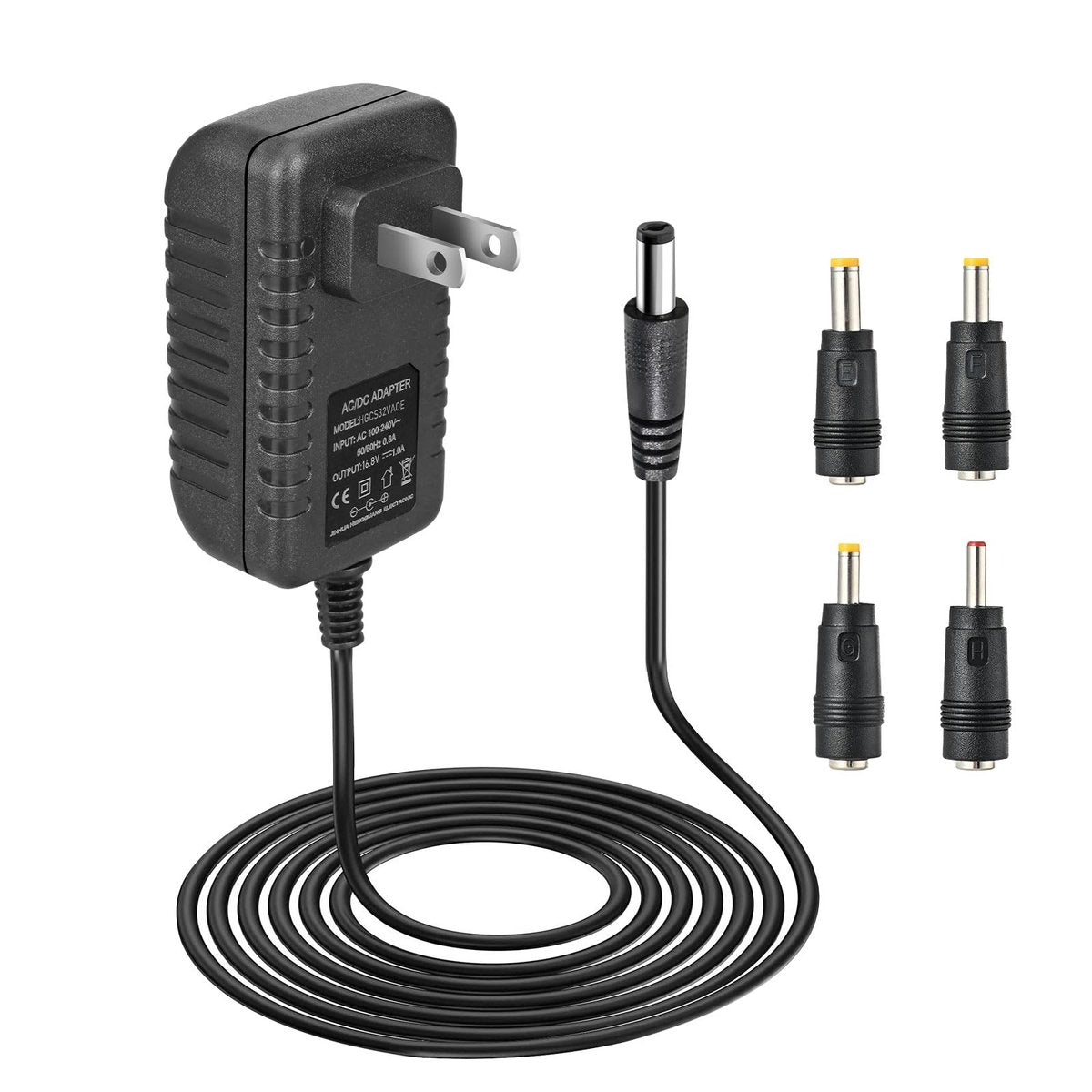 AC/DC 16,8V Massage Gun Ladegerät kompatibel mit LifePro Sonic, Sonic Mini, Fusion X, Sonic Pro, Youdgee H1 Mini, Mebak 3, Cryotex, jetbu – 16,8V 1A Netzteil, 1,5m Kabel