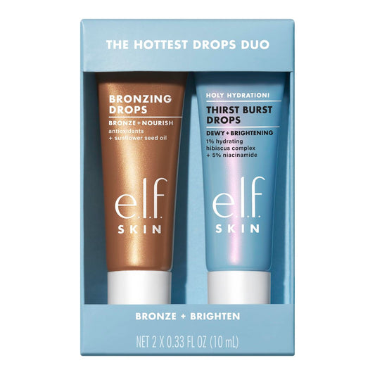 e.l.f. SKIN The Hottest Drops Duo – Holy Hydration! Thirst Burst & Bronzing Pflegeset für einen feuchten, sonnengeküssten Look – vegan & tierversuchsfrei