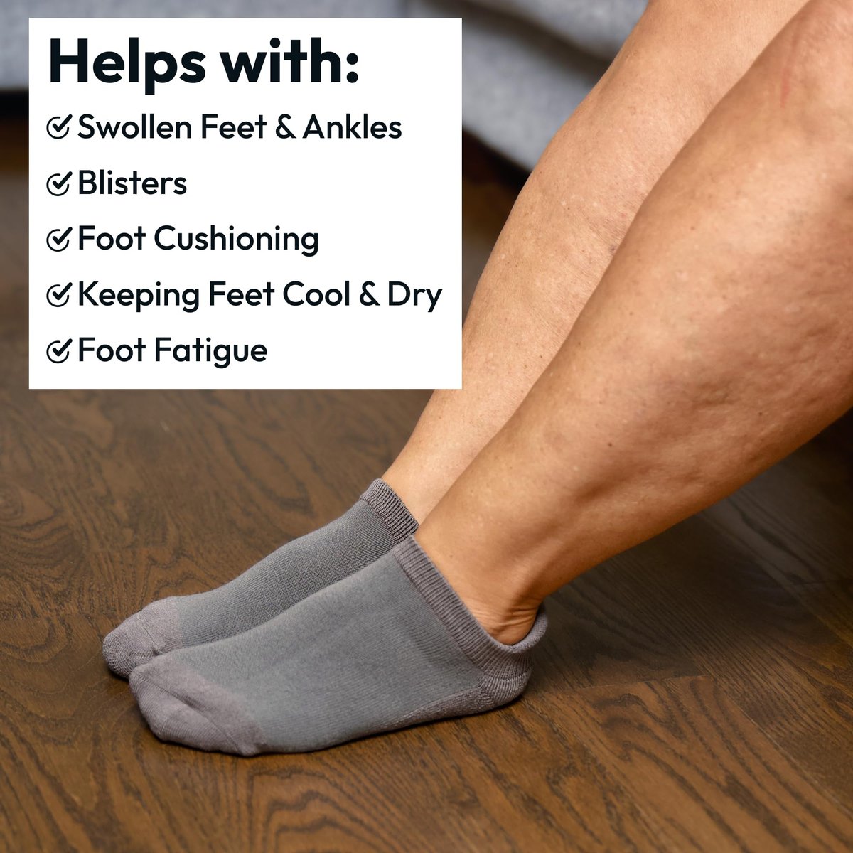 Viasox Diabetic Ankle Socks für Damen & Herren, Niedrig geschnittene, nicht einschnürende, nahtlose Neuropathie-Socken