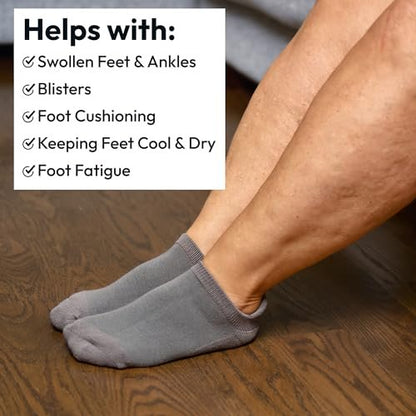 Viasox Diabetic Ankle Socks für Damen & Herren, Niedrig geschnittene, nicht einschnürende, nahtlose Neuropathie-Socken