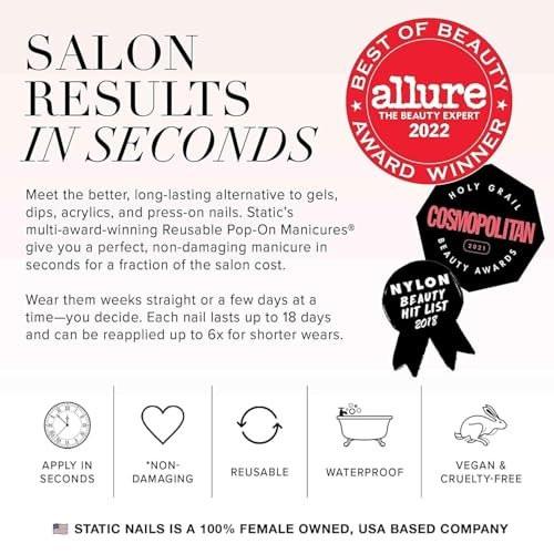 Static Nails Liquid Glass Lacquer Nagellack – Skywash – Schnell trocknender, langanhaltender 8-freier Behandlungslack für Nägel – DIY Nagelkunst – Geschenk für Frauen