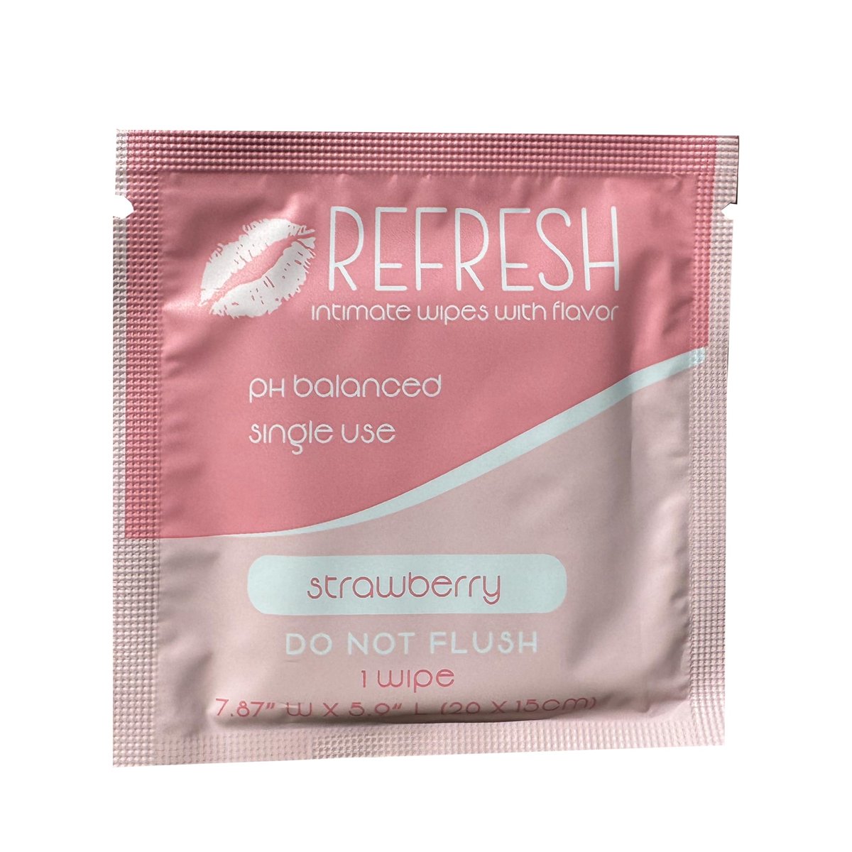Aromatisierte Damen-Feuchttücher für Frauen - 20 Stück einzeln verpackt - pH-ausgeglichene aromatisierte Intimtücher - Erdbeere