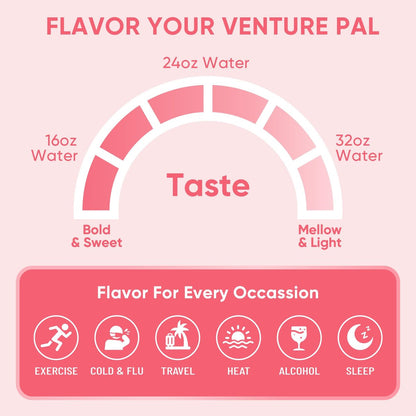 Venture Pal Zuckerfreie Elektrolyt-Pulver-Packungen – Flüssige Daily IV Hydration Packets | Elektrolyt-Getränkemischung mit 5 Vitaminen & 7 Elektrolyten | Keto-freundlich | Non-GMO | Zertifiziert vegan | 16 Sticks