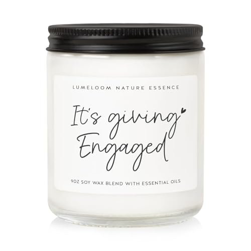 LUMELOOM Verlobungsgeschenk für Paare, Brautgeschenk, 9oz Lavendelduft Sojawachs-Kerze, Beste Verlobungskerze für Frauen, Braut, Verlobte, Junggesellinnenparty, Verlobungsparty-Dekoration