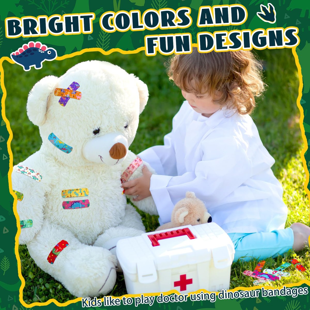Estune 75-teiliges Dinosaurier-Pflaster-Set für Kinder – Bunte, flexible Cartoon-Pflaster in 15 verschiedenen Designs – Ideal als Geschenk für Valentinstag, Schulklassen und Kindergeburtstage