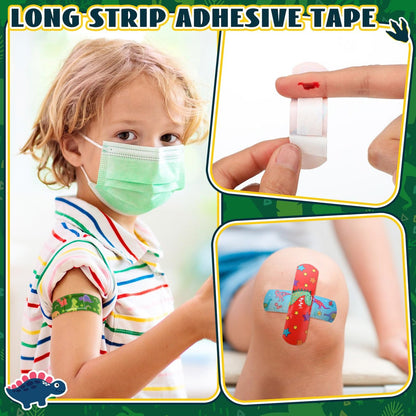 Estune 75-teiliges Dinosaurier-Pflaster-Set für Kinder – Bunte, flexible Cartoon-Pflaster in 15 verschiedenen Designs – Ideal als Geschenk für Valentinstag, Schulklassen und Kindergeburtstage